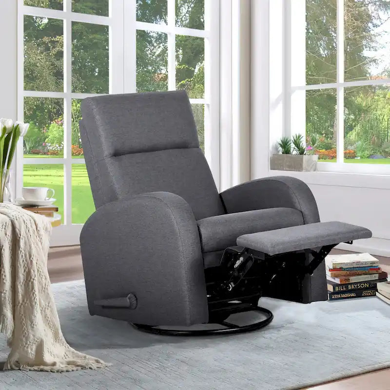 Poltrona reclinabile Glider, poltrona reclinabile a dondolo, poltrona reclinabile girevole, poltrona decorativa
