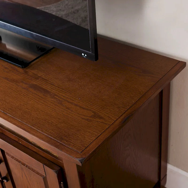 Mobile porta TV con contenitore chiuso in rovere rustico Leick Home