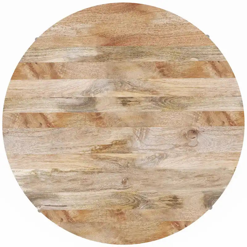 Tavolino da caffè rotondo moderno industriale WYNDENHALL Farmington - 38 dx 38 wx 14 h