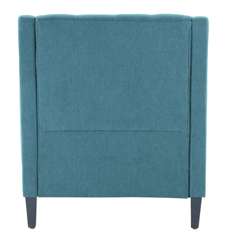 Poltrona HUIMO, comoda poltrona club con pouf e cuscino