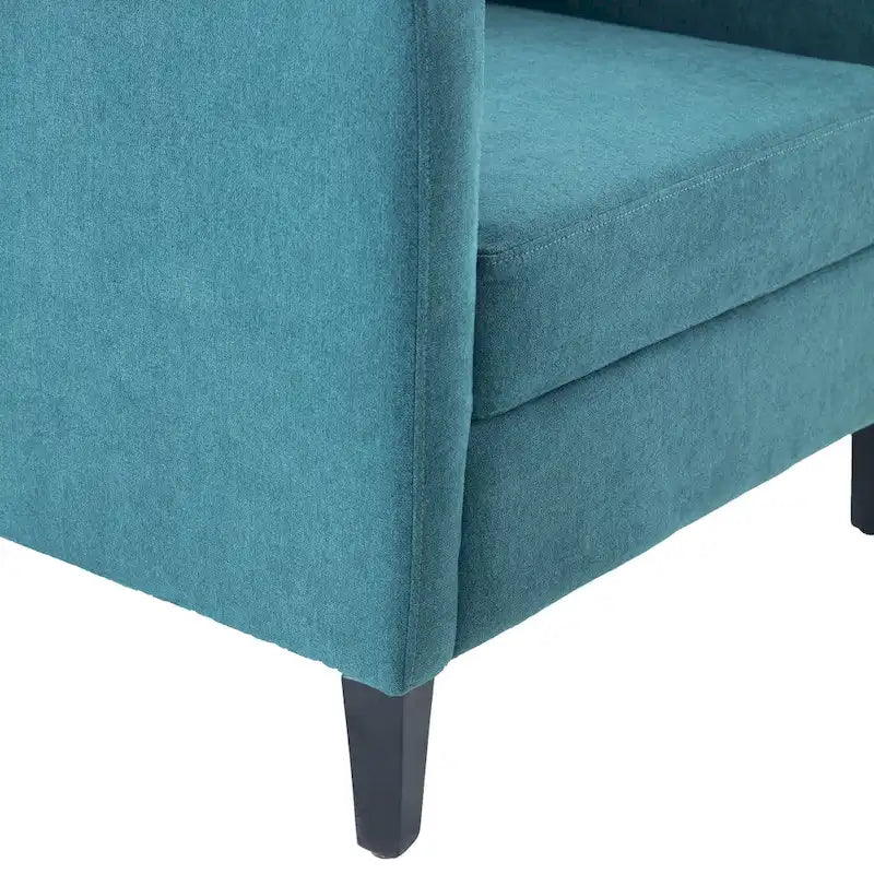 Poltrona HUIMO, comoda poltrona club con pouf e cuscino