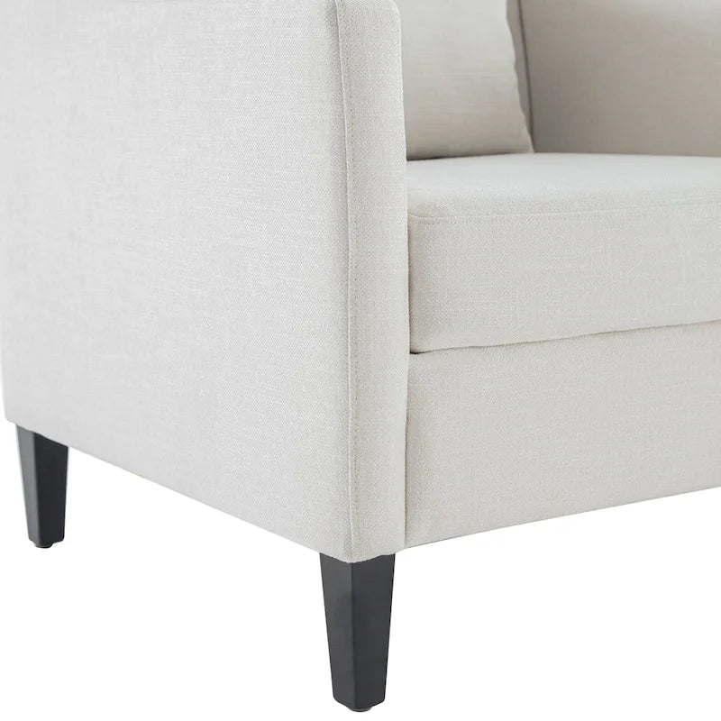 Poltrona HUIMO, comoda poltrona club con pouf e cuscino