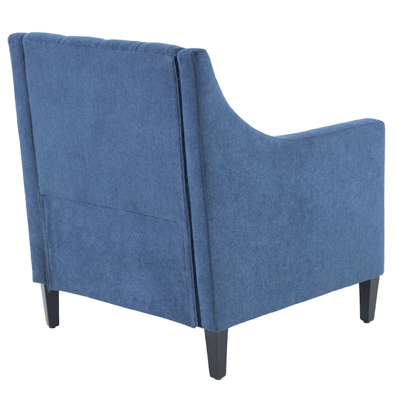 Poltrona HUIMO, comoda poltrona club con pouf e cuscino
