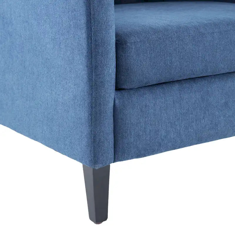 Poltrona HUIMO, comoda poltrona club con pouf e cuscino