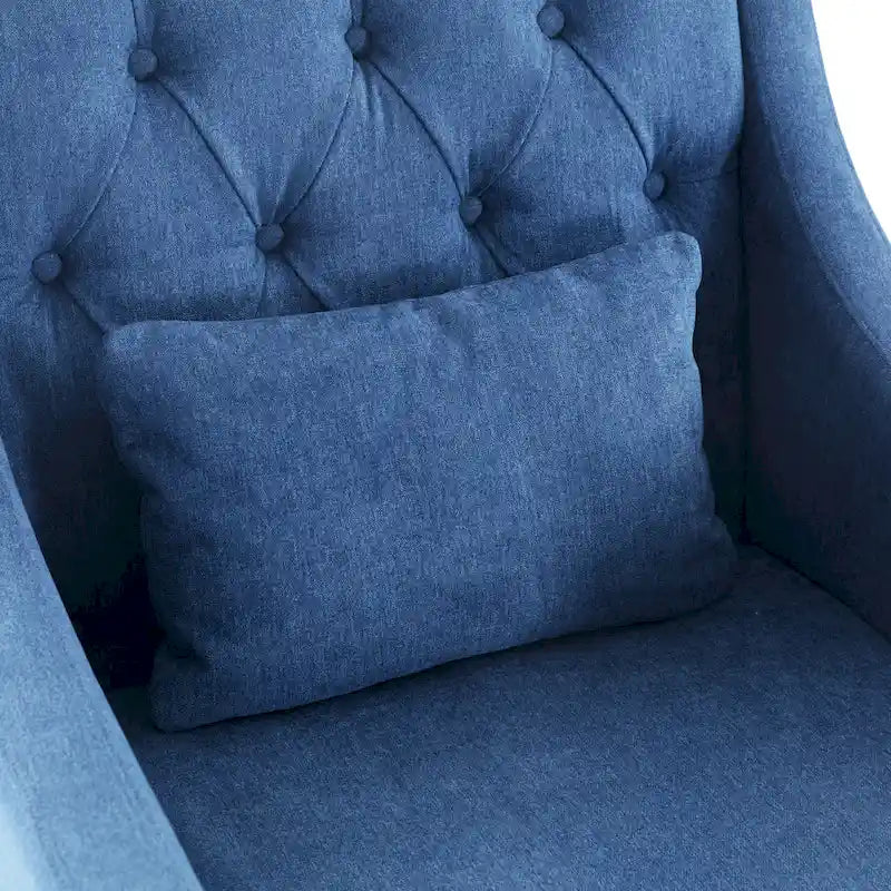 Poltrona HUIMO, comoda poltrona club con pouf e cuscino