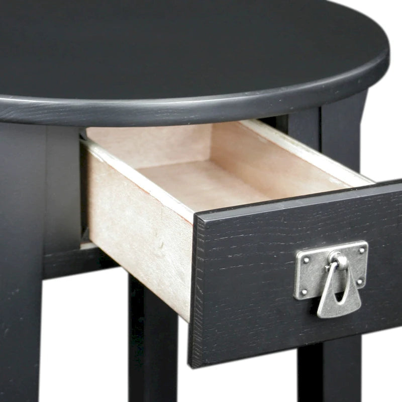 Tavolino rotondo con cassetto Leick Home Mission