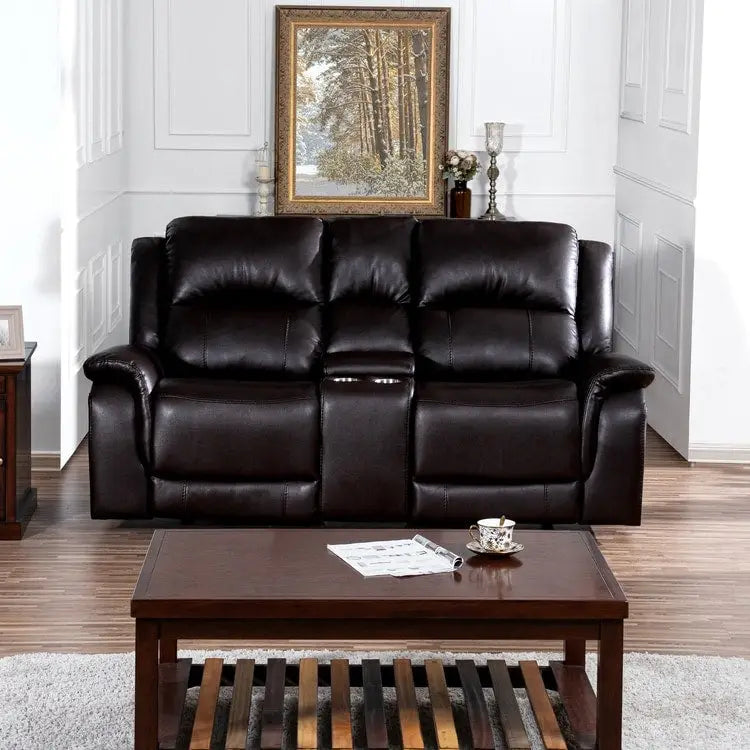 Collezione di divani reclinabili manuali in pelle per il soggiorno Mobili reclinabili in pelle per l'ufficio domestico Soggiorno