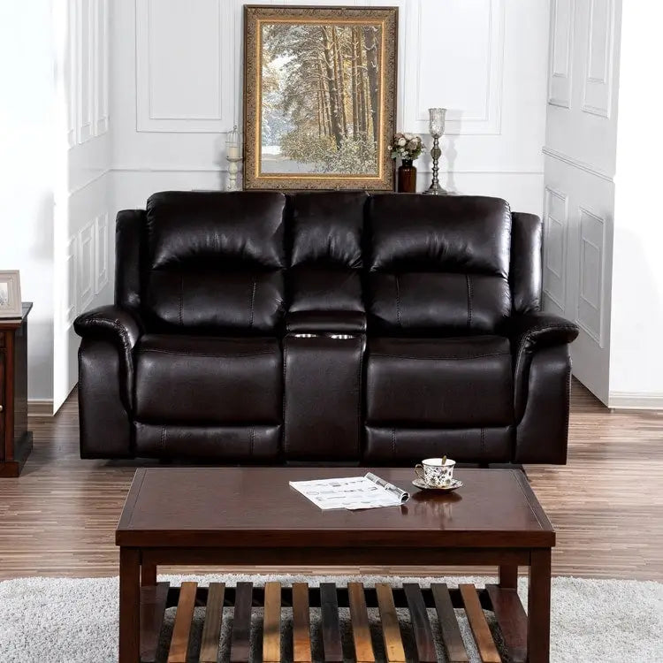 Collezione di divani reclinabili manuali in pelle per il soggiorno Mobili reclinabili in pelle per l'ufficio domestico Soggiorno