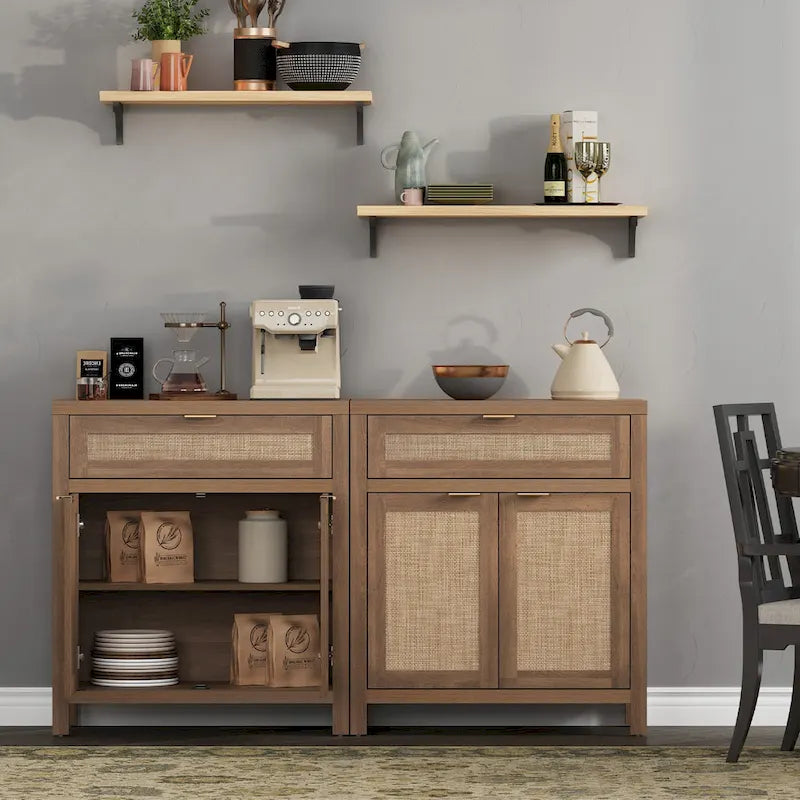 Credenza in rattan SICOTAS Farmhouse con cassetto - N/A