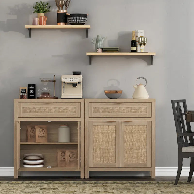 Credenza in rattan SICOTAS Farmhouse con cassetto - N/A