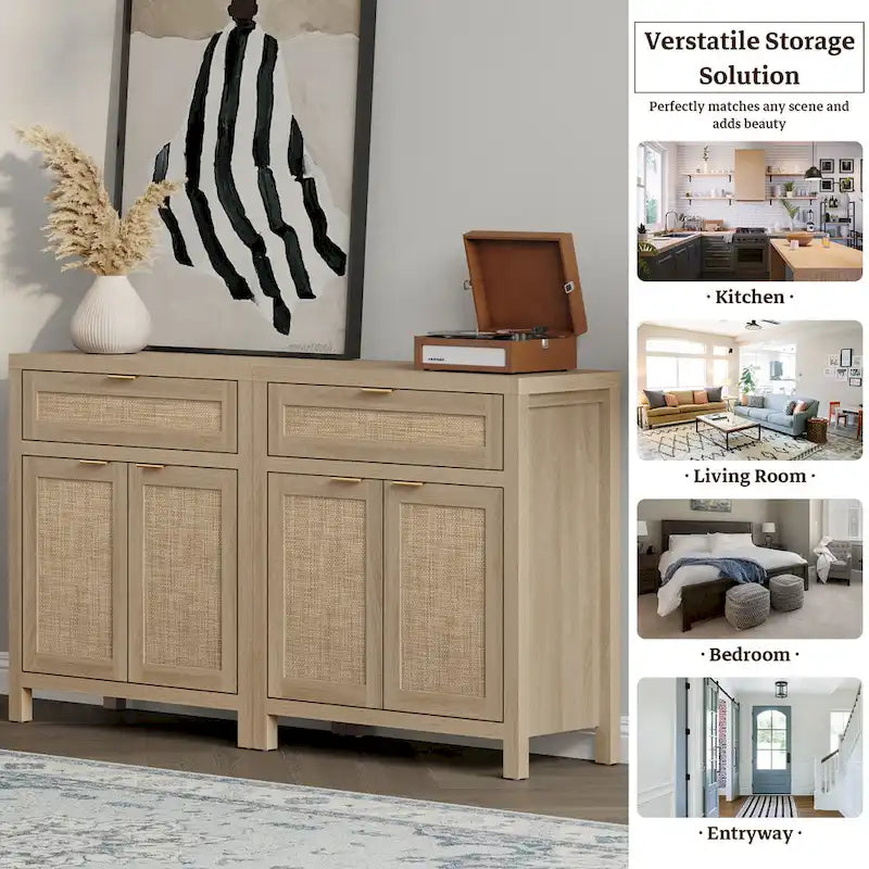Credenza in rattan SICOTAS Farmhouse con cassetto - N/A