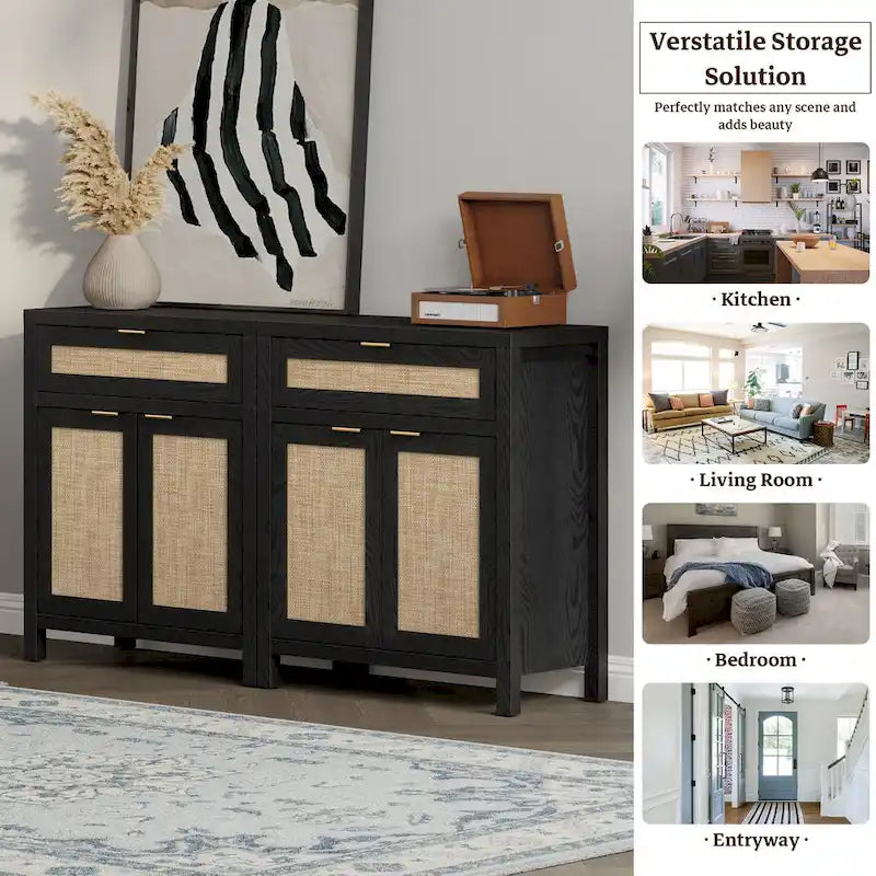 Credenza in rattan SICOTAS Farmhouse con cassetto - N/A