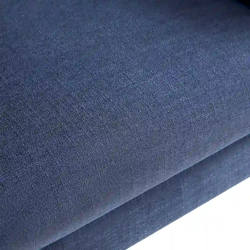 Poltrona moderna imbottita in lino HUIMO con braccioli capitonné
