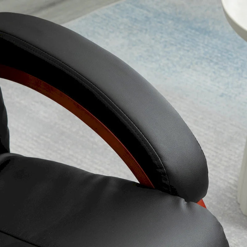 Poltrona reclinabile HOMCOM con pouf, reclinabile elettrica in similpelle