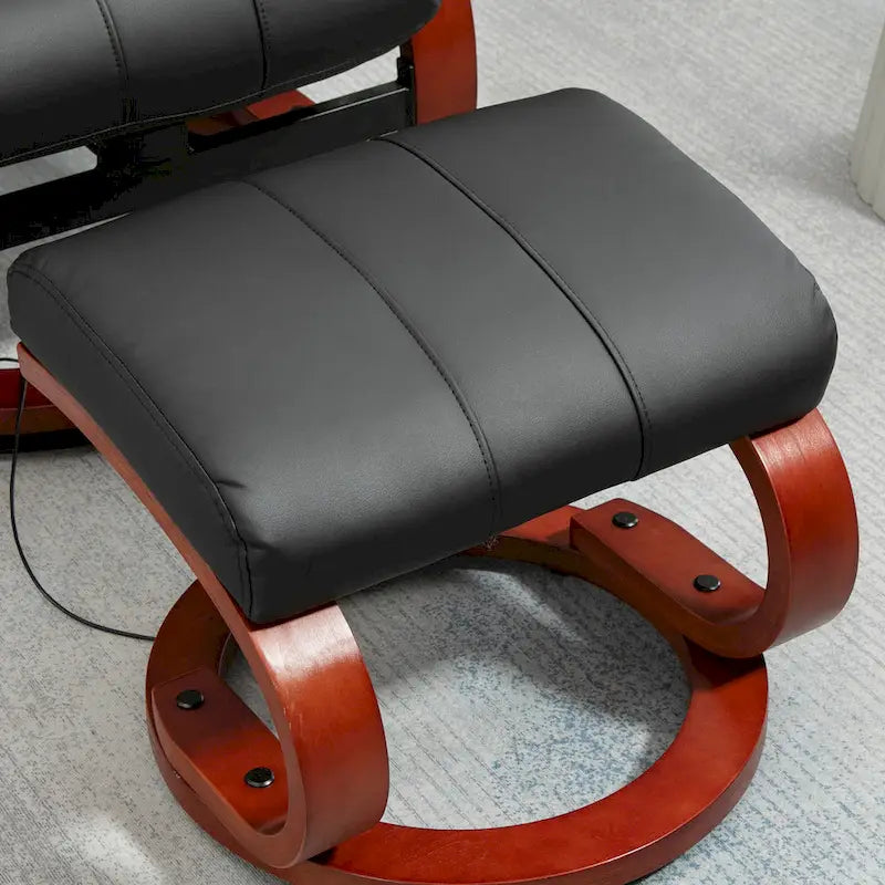 Poltrona reclinabile HOMCOM con pouf, reclinabile elettrica in similpelle