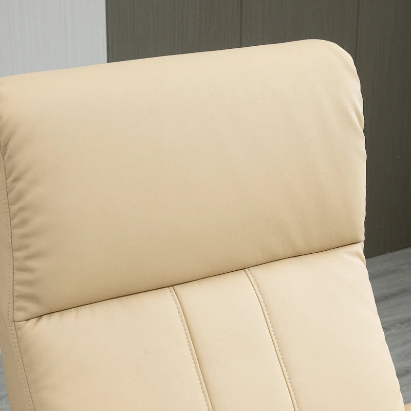 Poltrona reclinabile HOMCOM con pouf, reclinabile elettrica in similpelle