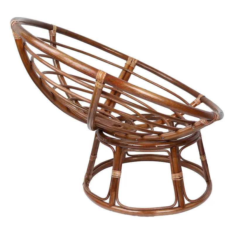 Sedia Papasan Bali da 42 pollici con cuscino in poliestere fantasia