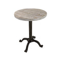 Tavolo vintage regolabile Colton di Carolina Living - Piano in legno naturale galleggiante - Base in ferro invecchiato