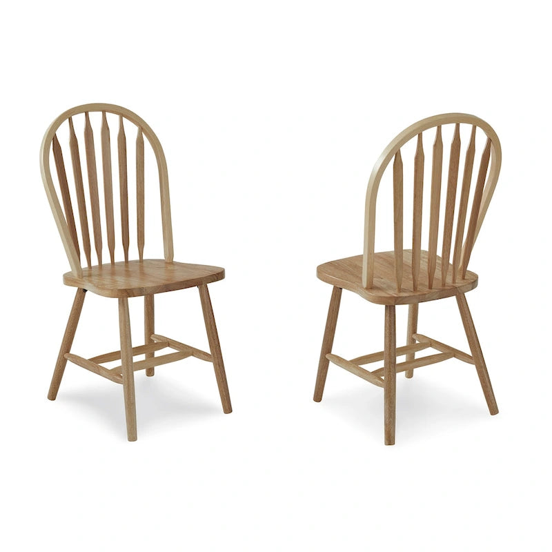 Sedia da pranzo Windsor Arrowback in legno massello