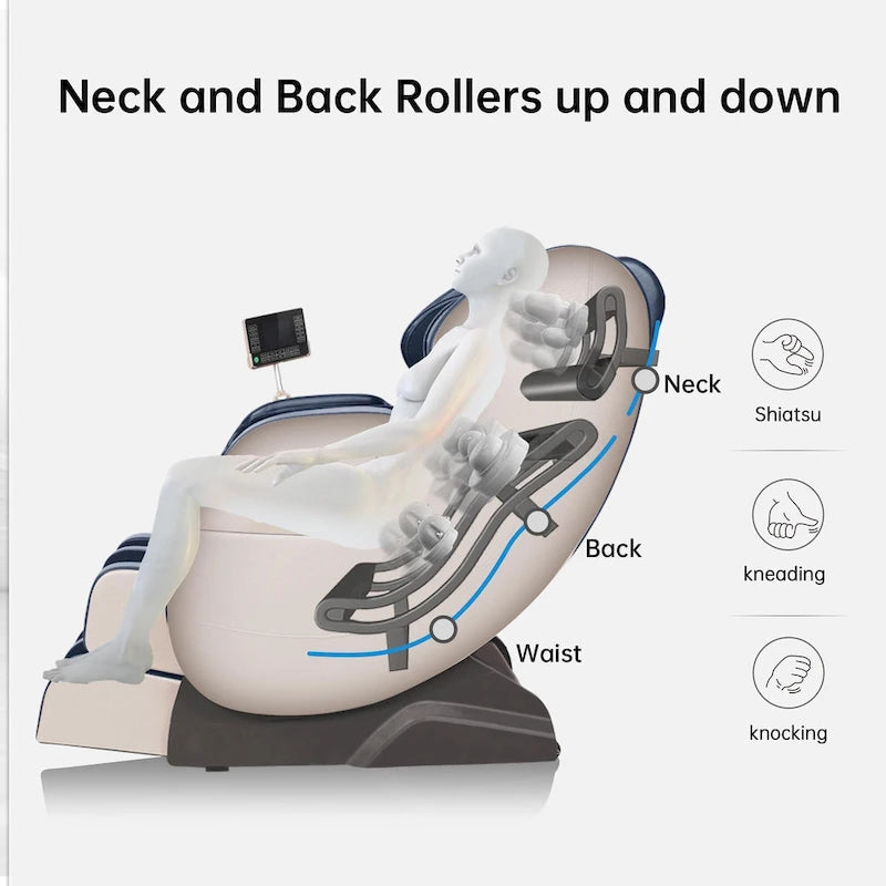 Poltrona massaggiante riscaldata Ukuowu Favor-03 Plus ADV con schermo LCD, Dual-core S Track, controllo APP, Shiatsu a gravità zero