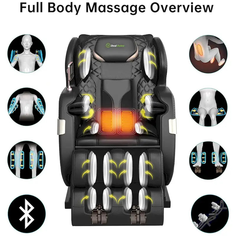 Poltrona massaggiante riscaldata Ukuowu Favor-03 Plus ADV con schermo LCD, Dual-core S Track, controllo APP, Shiatsu a gravità zero