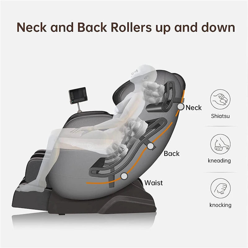 Poltrona massaggiante riscaldata Ukuowu Favor-03 Plus ADV con schermo LCD, Dual-core S Track, controllo APP, Shiatsu a gravità zero