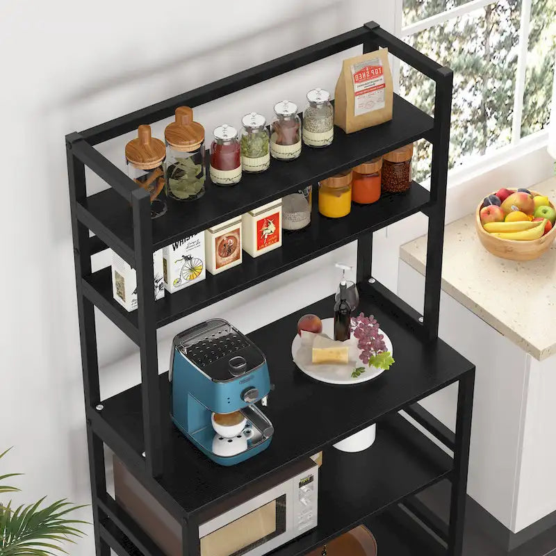 Scaffale da cucina a 5 ripiani con credenza, ripiano portaoggetti - 31,5 x 15,75 x 62,99 pollici