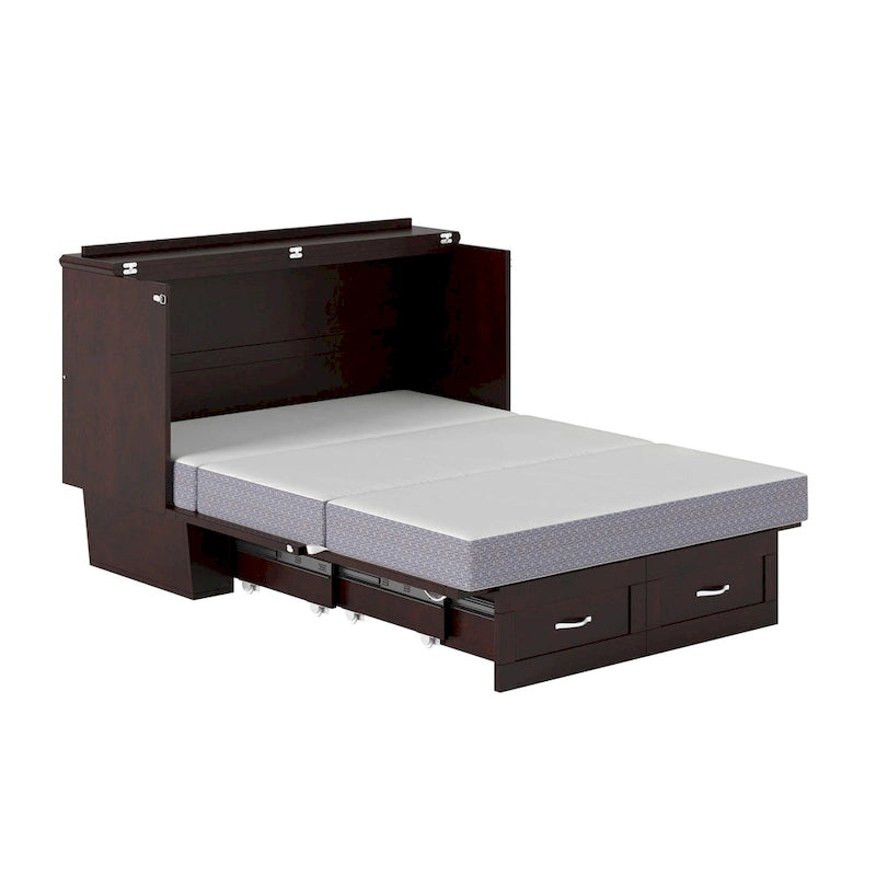 Letto a scomparsa Monroe Full Murphy con 6 materassi in memory foam
