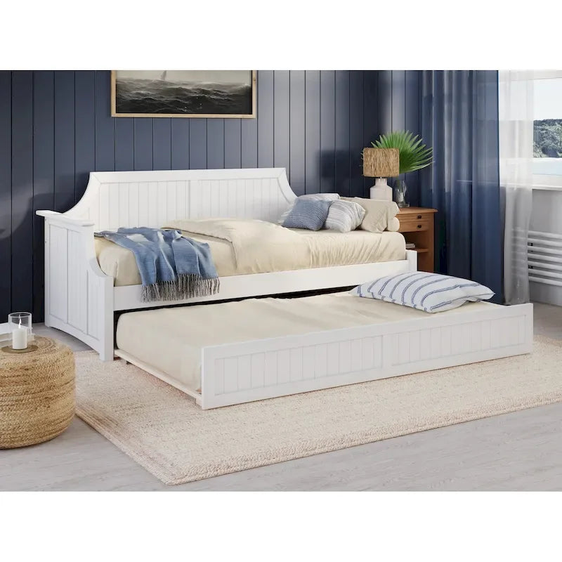 Divano letto Cambridge Twin in legno con letto estraibile singolo