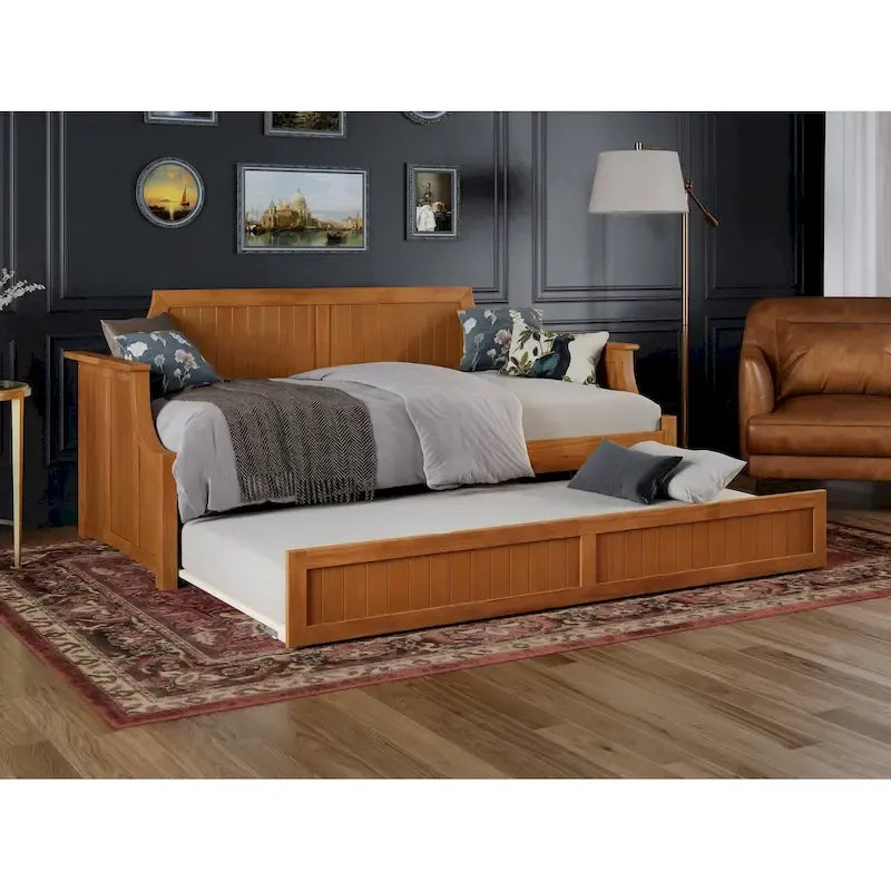 Divano letto Cambridge Twin in legno con letto estraibile singolo