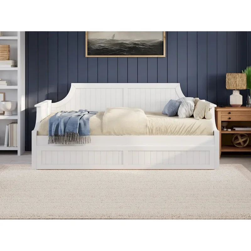Divano letto Cambridge Twin in legno con letto estraibile singolo