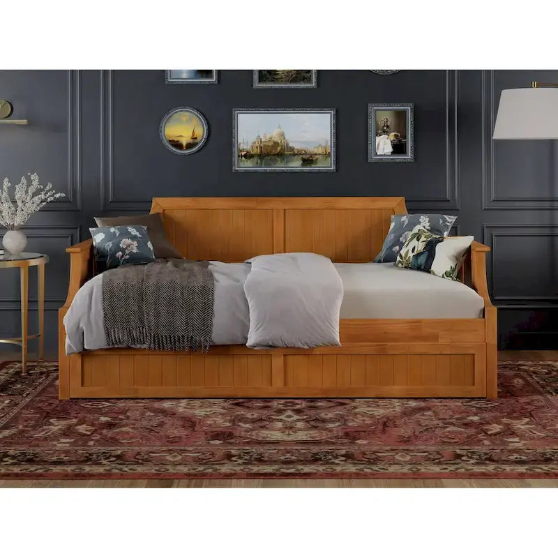 Divano letto Cambridge Twin in legno con letto estraibile singolo