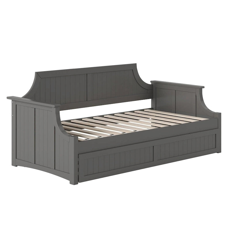 Divano letto Cambridge Twin in legno con letto estraibile singolo