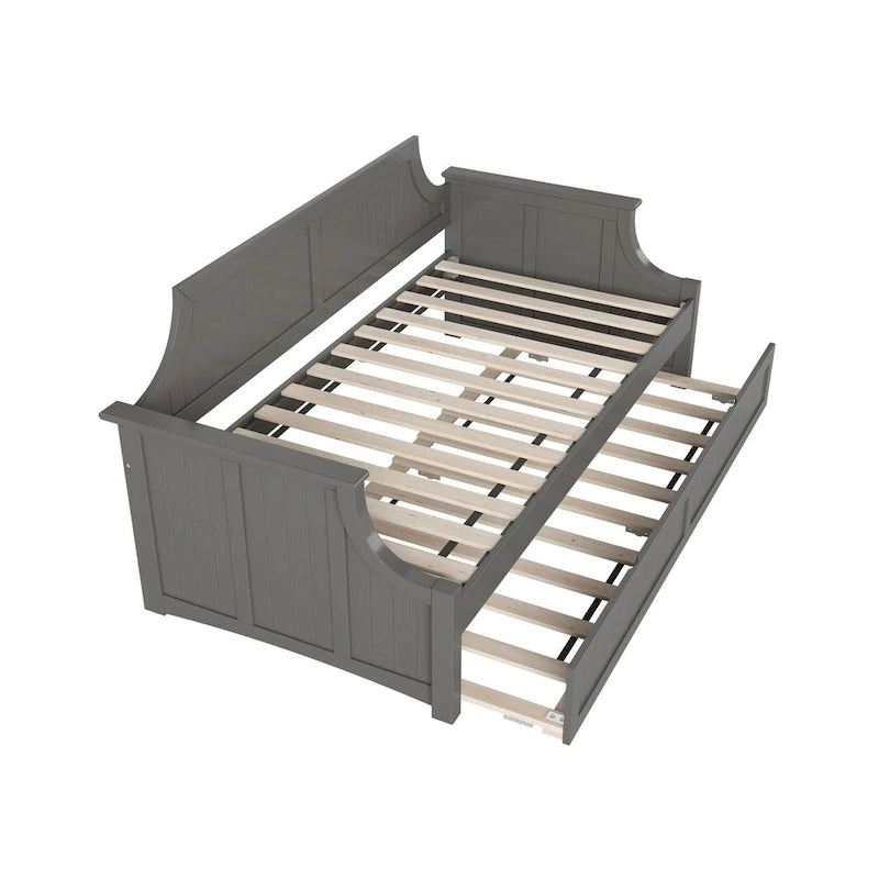 Divano letto Cambridge Twin in legno con letto estraibile singolo