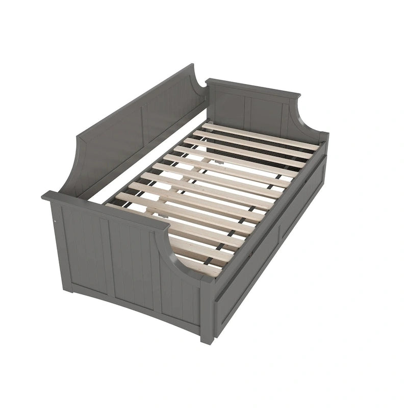 Divano letto Cambridge Twin in legno con letto estraibile singolo