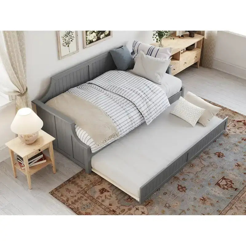 Divano letto Cambridge Twin in legno con letto estraibile singolo