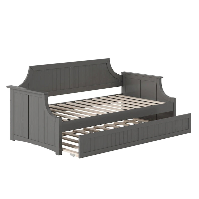 Divano letto Cambridge Twin in legno con letto estraibile singolo
