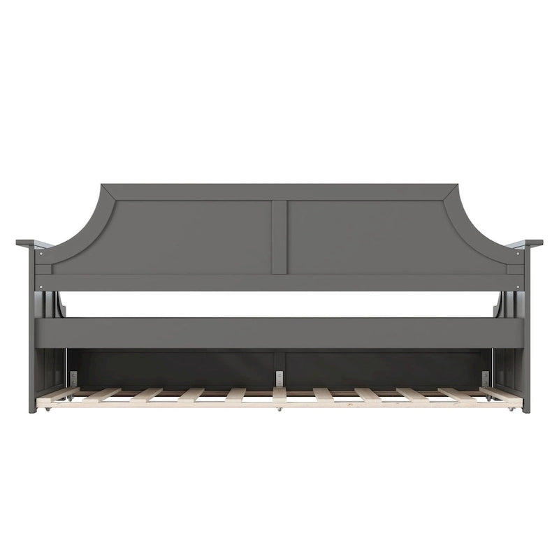 Divano letto Cambridge Twin in legno con letto estraibile singolo