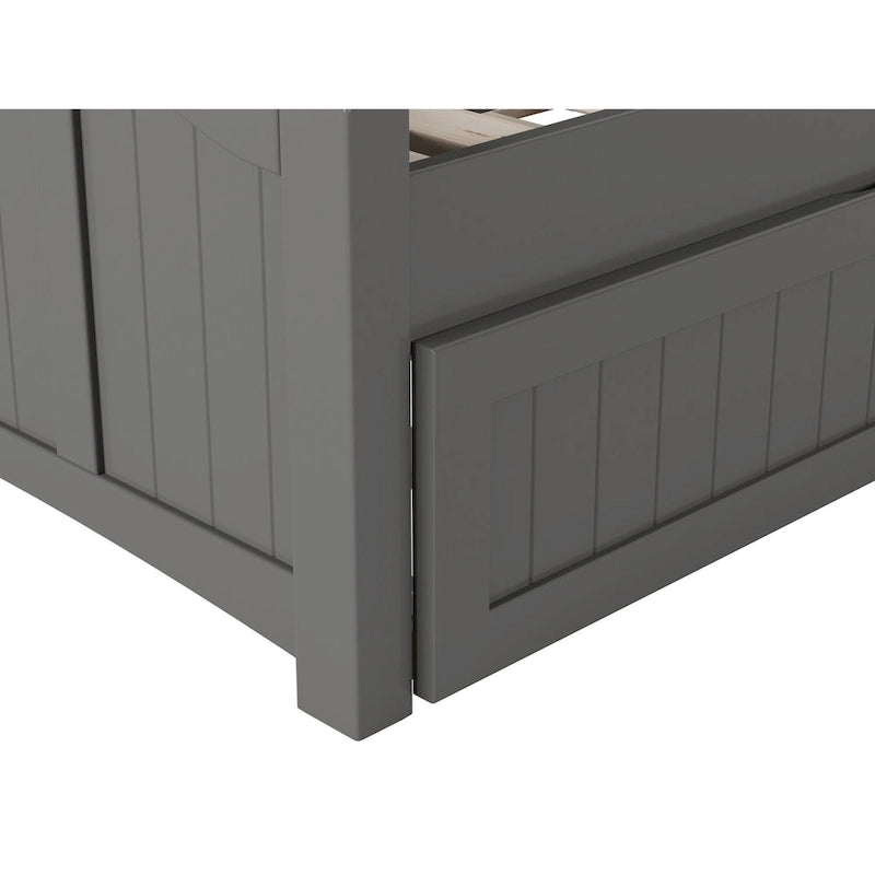 Divano letto Cambridge Twin in legno con letto estraibile singolo