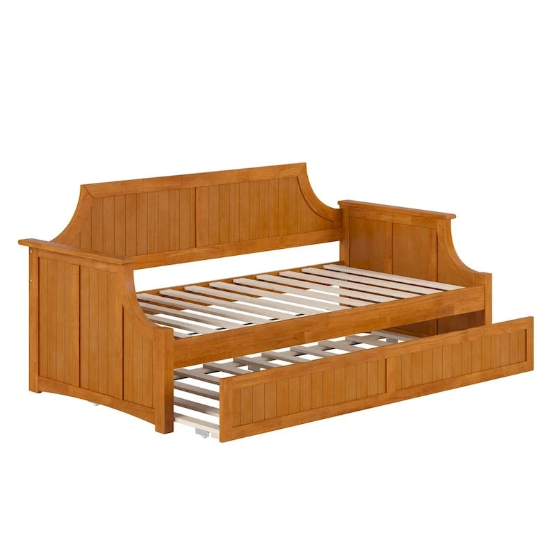 Divano letto Cambridge Twin in legno con letto estraibile singolo