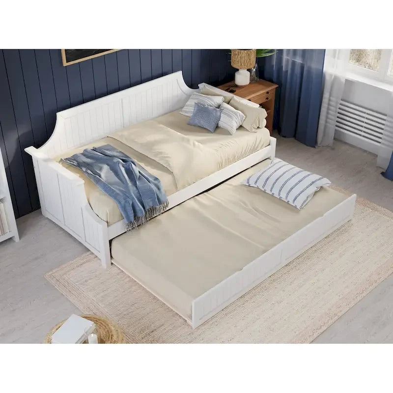 Divano letto Cambridge Twin in legno con letto estraibile singolo