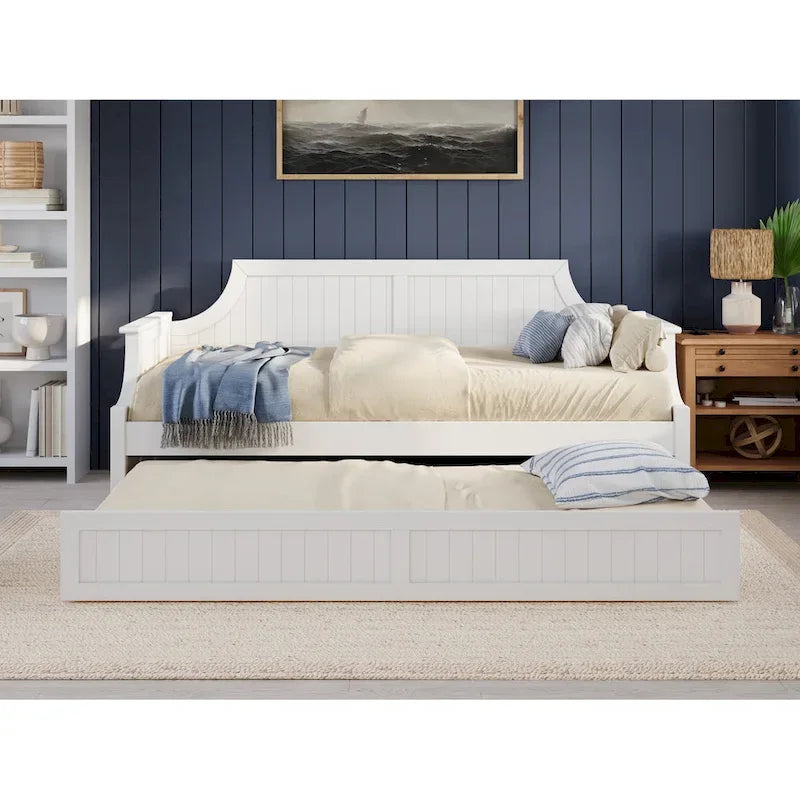 Divano letto Cambridge Twin in legno con letto estraibile singolo