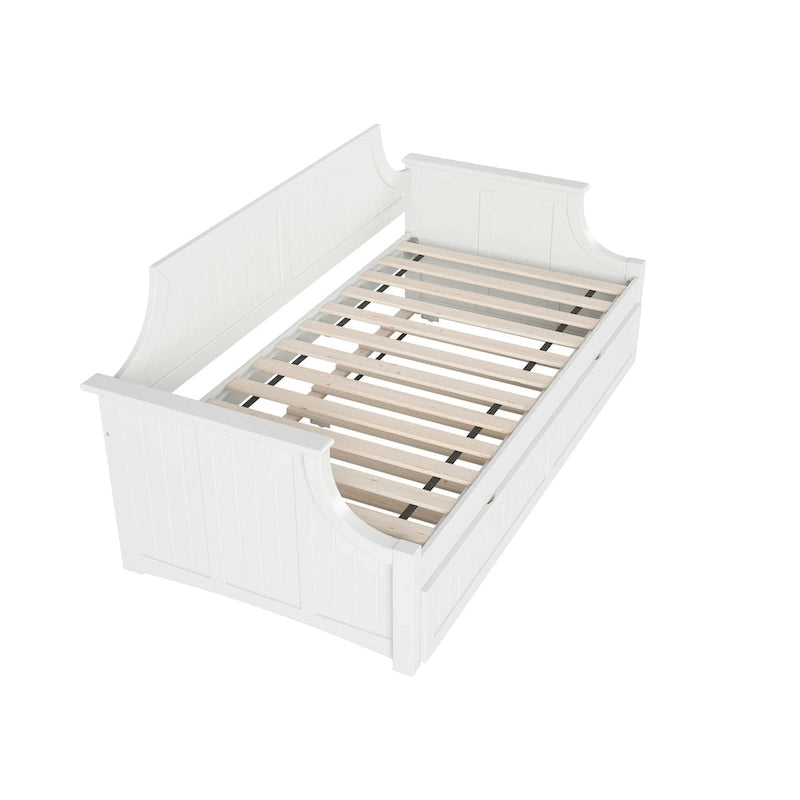 Divano letto Cambridge Twin in legno con letto estraibile singolo