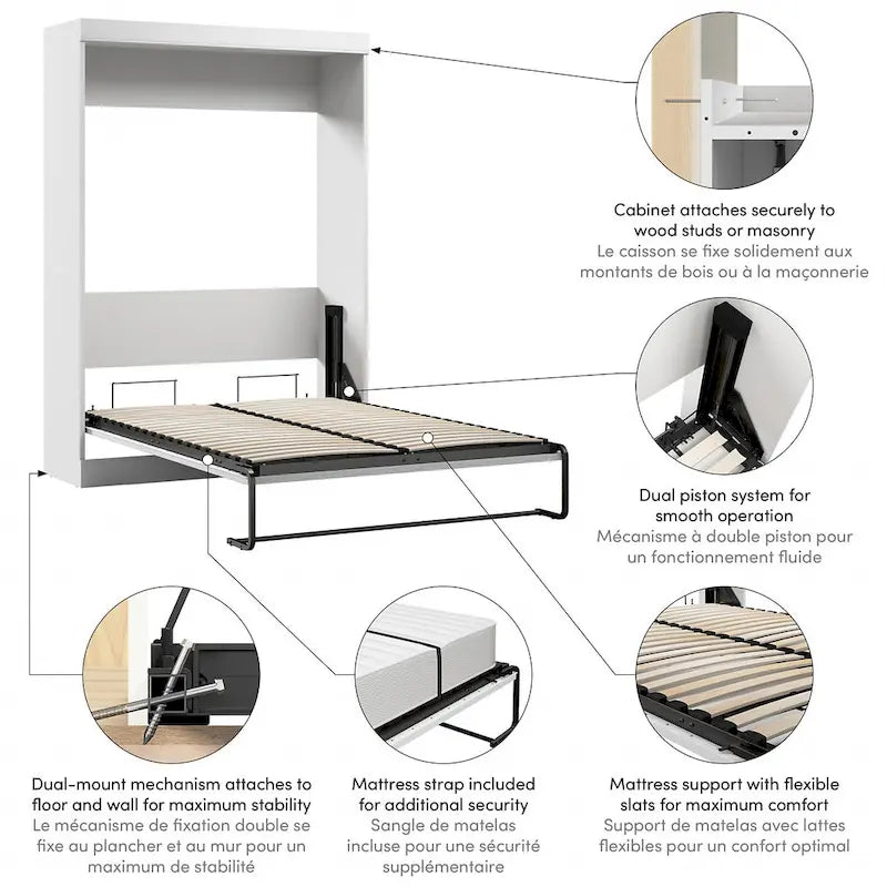 Letto a scomparsa Edge 60W di Bestar