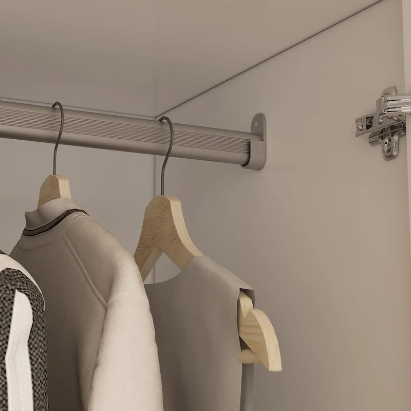 Timechee Armoire Armadi con specchio e appendiabiti