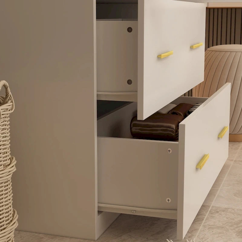 Timechee Armoire Armadi con specchio e appendiabiti
