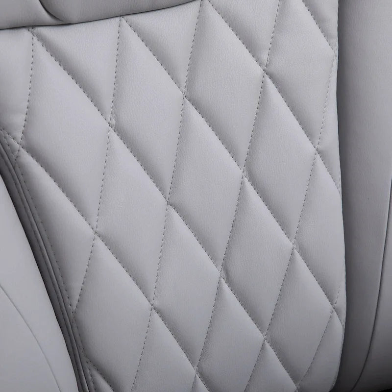 Sedia ergonomica da ufficio con schienale alto girevole a 360° e braccioli ribaltabili, sedia a dondolo per scrivania in similpelle, grigio
