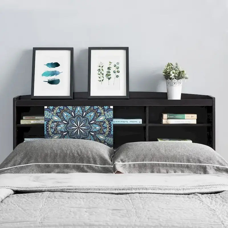Testiera da letto DH BASIC Contemporary Cappuccino a 6 ripiani di Denhour