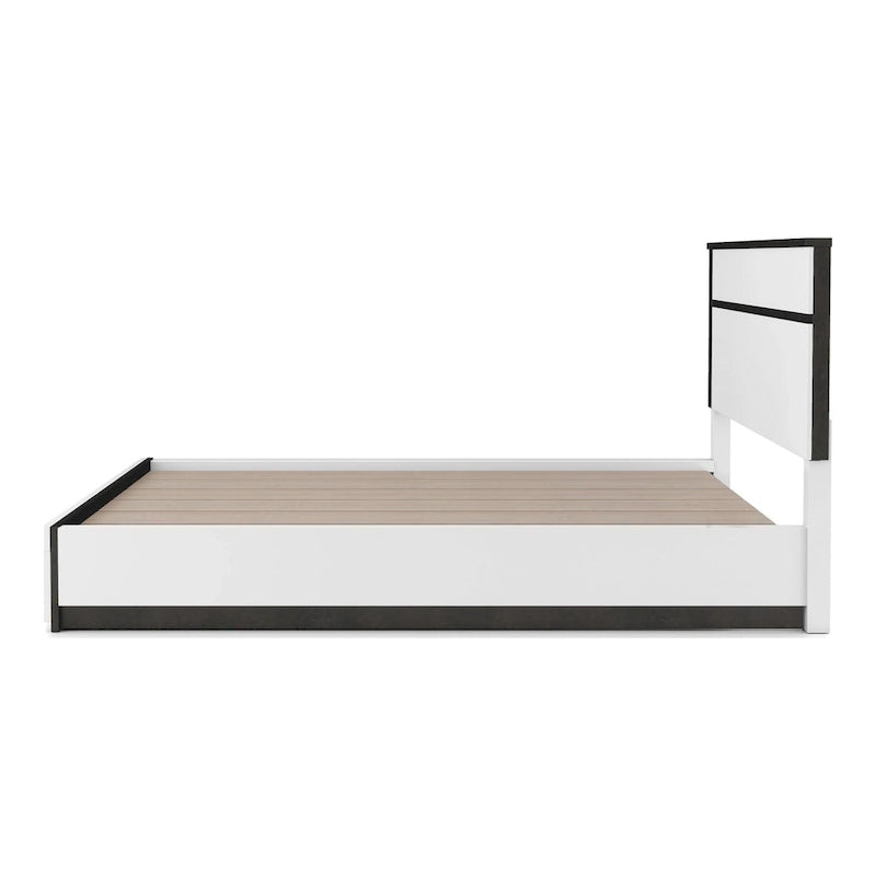 Letto a piattaforma moderno bianco a 2 cassetti Conjira di Furniture of America