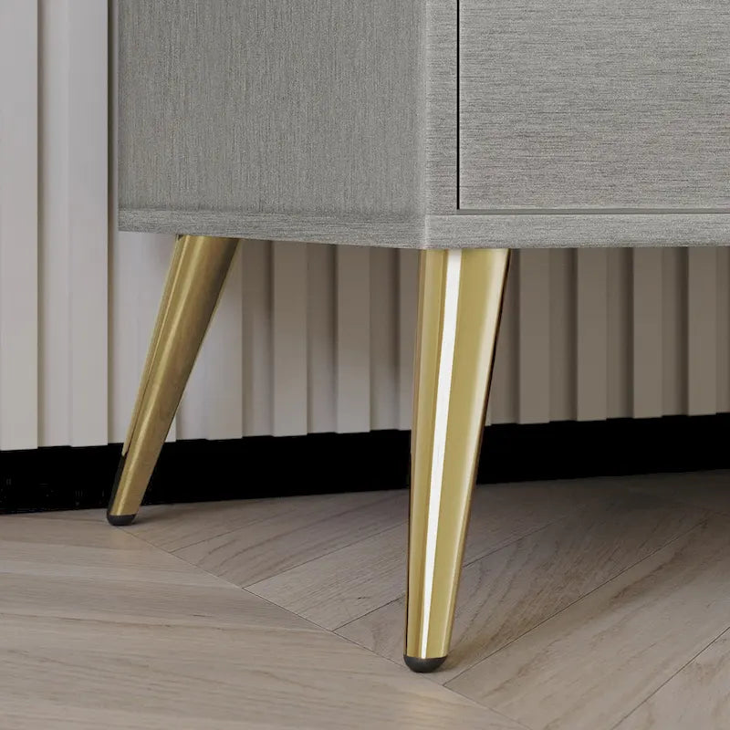 Comodino contemporaneo in legno a 2 cassetti CraftPorch